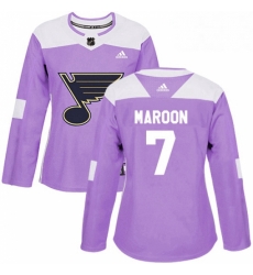Womens Adidas St Louis Blues 7 Patrick Maroon Authentic Purple Fights Cancer Practice NHL Jersey Womens Adidas St Louis Blues 7 Patrick Maroon Authentic Purple Fights Cancer Practice NHL Jersey