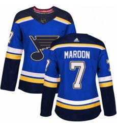 Womens Adidas St Louis Blues 7 Patrick Maroon Authentic Royal Blue Home NHL Jersey Womens Adidas St Louis Blues 7 Patrick Maroon Authentic Royal Blue Home NHL Jersey