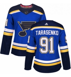 Womens Adidas St Louis Blues 91 Vladimir Tarasenko Authentic Royal Blue Home NHL Jersey Womens Adidas St Louis Blues 91 Vladimir Tarasenko Authentic Royal Blue Home NHL Jersey