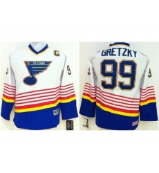 Kids St. Louis Blues #99 Wayne Gretzky White NHL Jersey Kids St. Louis Blues #99 Wayne Gretzky White NHL Jersey