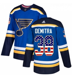 Youth Adidas St Louis Blues 38 Pavol Demitra Authentic Blue USA Flag Fashion NHL Jersey Youth Adidas St Louis Blues 38 Pavol Demitra Authentic Blue USA Flag Fashion NHL Jersey