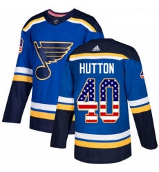 Youth Adidas St Louis Blues 40 Carter Hutton Authentic Blue USA Flag Fashion NHL Jersey Youth Adidas St Louis Blues 40 Carter Hutton Authentic Blue USA Flag Fashion NHL Jersey
