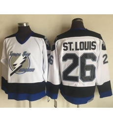 Lightning #26 Martin St Louis White CCM Throwback Stitched NHL Jersey Lightning #26 Martin St Louis White CCM Throwback Stitched NHL Jersey