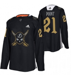 Men Tampa Bay Lightning 21 Brayden Point Black Gasparilla Inspired Pirate Themed Warmup Stitched jersey Men Tampa Bay Lightning 21 Brayden Point Black Gasparilla Inspired Pirate Themed Warmup Stitched jersey