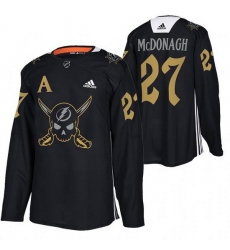 Men Tampa Bay Lightning 27 Ryan McDonagh Black Gasparilla Inspired Pirate Themed Warmup Stitched jersey Men Tampa Bay Lightning 27 Ryan McDonagh Black Gasparilla Inspired Pirate Themed Warmup Stitched jersey