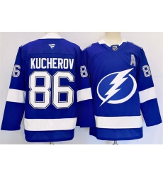 Men Tampa Bay Lightning 86 Nikita Kucherov 2024 25 Blue Stitched Jersey Men Tampa Bay Lightning 86 Nikita Kucherov 2024 25 Blue Stitched Jersey