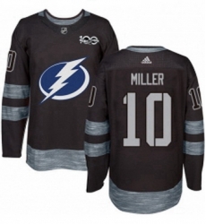 Mens Adidas Tampa Bay Lightning 10 JT Miller Authentic Black 1917 2017 100th Anniversary NHL Jersey Mens Adidas Tampa Bay Lightning 10 JT Miller Authentic Black 1917 2017 100th Anniversary NHL Jersey