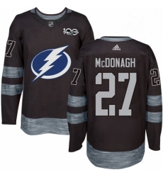 Mens Adidas Tampa Bay Lightning 27 Ryan McDonagh Authentic Black 1917 2017 100th Anniversary NHL Jerse Mens Adidas Tampa Bay Lightning 27 Ryan McDonagh Authentic Black 1917 2017 100th Anniversary NHL Jerse