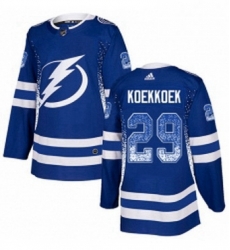 Mens Adidas Tampa Bay Lightning 29 Slater Koekkoek Authentic Blue Drift Fashion NHL Jersey Mens Adidas Tampa Bay Lightning 29 Slater Koekkoek Authentic Blue Drift Fashion NHL Jersey