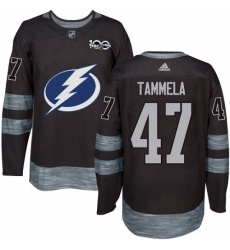 Mens Adidas Tampa Bay Lightning 47 Jonne Tammela Authentic Black 1917 2017 100th Anniversary NHL Jersey Mens Adidas Tampa Bay Lightning 47 Jonne Tammela Authentic Black 1917 2017 100th Anniversary NHL Jersey