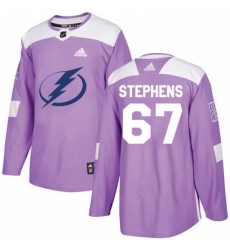 Mens Adidas Tampa Bay Lightning 67 Mitchell Stephens Authentic Purple Fights Cancer Practice NHL Jersey Mens Adidas Tampa Bay Lightning 67 Mitchell Stephens Authentic Purple Fights Cancer Practice NHL Jersey