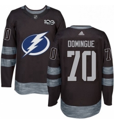 Mens Adidas Tampa Bay Lightning 70 Louis Domingue Authentic Black 1917 2017 100th Anniversary NHL Jerse Mens Adidas Tampa Bay Lightning 70 Louis Domingue Authentic Black 1917 2017 100th Anniversary NHL Jerse
