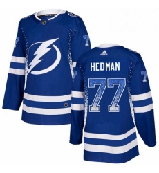 Mens Adidas Tampa Bay Lightning 77 Victor Hedman Authentic Blue Drift Fashion NHL Jersey Mens Adidas Tampa Bay Lightning 77 Victor Hedman Authentic Blue Drift Fashion NHL Jersey