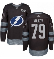 Mens Adidas Tampa Bay Lightning 79 Alexander Volkov Authentic Black 1917 2017 100th Anniversary NHL Jersey Mens Adidas Tampa Bay Lightning 79 Alexander Volkov Authentic Black 1917 2017 100th Anniversary NHL Jersey