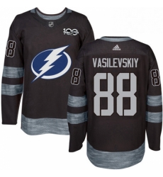 Mens Adidas Tampa Bay Lightning 88 Andrei Vasilevskiy Authentic Black 1917 2017 100th Anniversary NHL Jersey Mens Adidas Tampa Bay Lightning 88 Andrei Vasilevskiy Authentic Black 1917 2017 100th Anniversary NHL Jersey