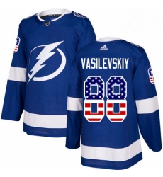Mens Adidas Tampa Bay Lightning 88 Andrei Vasilevskiy Authentic Blue USA Flag Fashion NHL Jersey Mens Adidas Tampa Bay Lightning 88 Andrei Vasilevskiy Authentic Blue USA Flag Fashion NHL Jersey
