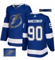 Mens Adidas Tampa Bay Lightning 90 Vladislav Namestnikov Authentic Royal Blue Fashion Gold NHL Jersey Mens Adidas Tampa Bay Lightning 90 Vladislav Namestnikov Authentic Royal Blue Fashion Gold NHL Jersey