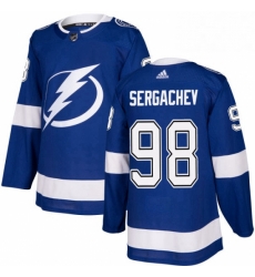 Mens Adidas Tampa Bay Lightning 98 Mikhail Sergachev Premier Royal Blue Home NHL Jersey Mens Adidas Tampa Bay Lightning 98 Mikhail Sergachev Premier Royal Blue Home NHL Jersey