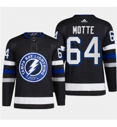 Men's Tampa Bay Lightning #64 Tyler Motte Black 2024 Stadium Series Stitched Jersey Men's Tampa Bay Lightning #64 Tyler Motte Black 2024 Stadium Series Stitched Jersey