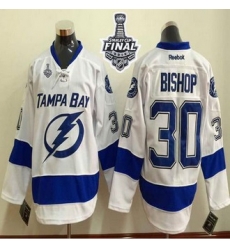 Tampa Bay Lightning #30 Ben Bishop White 2015 Stanley Cup Stitched NHL Jersey Tampa Bay Lightning #30 Ben Bishop White 2015 Stanley Cup Stitched NHL Jersey
