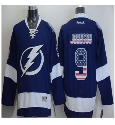 Tampa Bay Lightning #9 Tyler Johnson Blue USA Flag Fashion Stitched NHL Jersey Tampa Bay Lightning #9 Tyler Johnson Blue USA Flag Fashion Stitched NHL Jersey