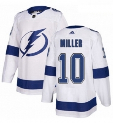 Youth Adidas Tampa Bay Lightning 10 JT Miller Authentic White Away NHL Jersey Youth Adidas Tampa Bay Lightning 10 JT Miller Authentic White Away NHL Jersey