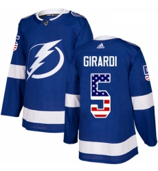 Youth Adidas Tampa Bay Lightning 5 Dan Girardi Authentic Blue USA Flag Fashion NHL Jersey Youth Adidas Tampa Bay Lightning 5 Dan Girardi Authentic Blue USA Flag Fashion NHL Jersey