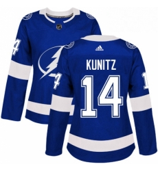 Womens Adidas Tampa Bay Lightning 14 Chris Kunitz Authentic Royal Blue Home NHL Jersey Womens Adidas Tampa Bay Lightning 14 Chris Kunitz Authentic Royal Blue Home NHL Jersey