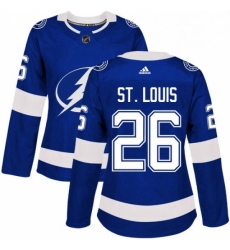 Womens Adidas Tampa Bay Lightning 26 Martin St Louis Authentic Royal Blue Home NHL Jersey Womens Adidas Tampa Bay Lightning 26 Martin St Louis Authentic Royal Blue Home NHL Jersey