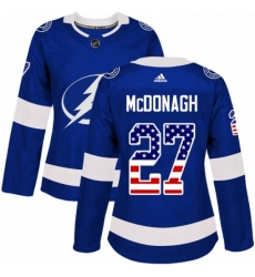 Womens Adidas Tampa Bay Lightning 27 Ryan McDonagh Authentic Blue USA Flag Fashion NHL Jersey Womens Adidas Tampa Bay Lightning 27 Ryan McDonagh Authentic Blue USA Flag Fashion NHL Jersey