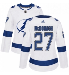 Womens Adidas Tampa Bay Lightning 27 Ryan McDonagh Authentic White Away NHL Jersey Womens Adidas Tampa Bay Lightning 27 Ryan McDonagh Authentic White Away NHL Jersey