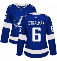 Womens Adidas Tampa Bay Lightning 6 Anton Stralman Authentic Royal Blue Home NHL Jersey Womens Adidas Tampa Bay Lightning 6 Anton Stralman Authentic Royal Blue Home NHL Jersey