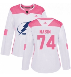 Womens Adidas Tampa Bay Lightning 74 Dominik Masin Authentic WhitePink Fashion NHL Jersey Womens Adidas Tampa Bay Lightning 74 Dominik Masin Authentic WhitePink Fashion NHL Jersey