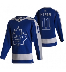 Men Toronto Maple Leafs 11 Zach Hyman Blue Adidas 2020 21 Reverse Retro Alternate NHL Jersey Men Toronto Maple Leafs 11 Zach Hyman Blue Adidas 2020 21 Reverse Retro Alternate NHL Jersey