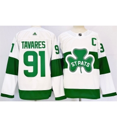 Men Toronto Maple Leafs 91 John Tavares White St Patricks Authentic Jersey Men Toronto Maple Leafs 91 John Tavares White St Patricks Authentic Jersey