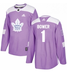 Mens Adidas Toronto Maple Leafs 1 Johnny Bower Authentic Purple Fights Cancer Practice NHL Jersey Mens Adidas Toronto Maple Leafs 1 Johnny Bower Authentic Purple Fights Cancer Practice NHL Jersey