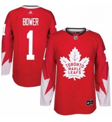 Mens Adidas Toronto Maple Leafs 1 Johnny Bower Authentic Red Alternate NHL Jersey Mens Adidas Toronto Maple Leafs 1 Johnny Bower Authentic Red Alternate NHL Jersey