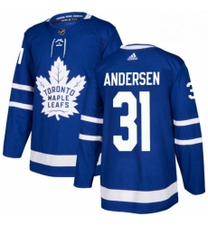 Mens Adidas Toronto Maple Leafs 31 Frederik Andersen Authentic Royal Blue Home NHL Jersey Mens Adidas Toronto Maple Leafs 31 Frederik Andersen Authentic Royal Blue Home NHL Jersey