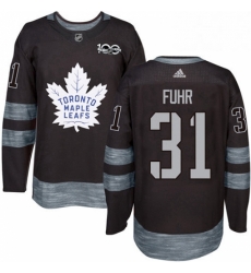 Mens Adidas Toronto Maple Leafs 31 Grant Fuhr Authentic Black 1917 2017 100th Anniversary NHL Jersey Mens Adidas Toronto Maple Leafs 31 Grant Fuhr Authentic Black 1917 2017 100th Anniversary NHL Jersey