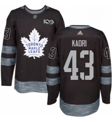 Mens Adidas Toronto Maple Leafs 43 Nazem Kadri Authentic Black 1917 2017 100th Anniversary NHL Jersey Mens Adidas Toronto Maple Leafs 43 Nazem Kadri Authentic Black 1917 2017 100th Anniversary NHL Jersey