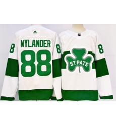 Men's Toronto Maple Leafs #88 William Nylander White St Patricks Authentic Jersey Men's Toronto Maple Leafs #88 William Nylander White St Patricks Authentic Jersey