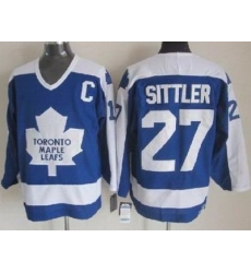 Toronto Maple Leafs 27# Sittler 1978 CCM Vintage Throwback Blue NHL Jerseys Toronto Maple Leafs 27# Sittler 1978 CCM Vintage Throwback Blue NHL Jerseys