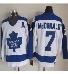 Toronto Maple Leafs #7 Lanny McDonald White Blue CCM Throwback Stitched NHL jersey Toronto Maple Leafs #7 Lanny McDonald White Blue CCM Throwback Stitched NHL jersey