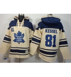 Toronto Maple Leafs 81 Phil Kessel Cream Stitched NHL Sawyer Hooded Sweatshirt Toronto Maple Leafs 81 Phil Kessel Cream Stitched NHL Sawyer Hooded Sweatshirt