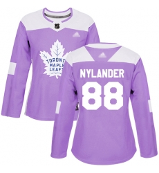 Women Maple Leafs 88 William Nylander Purple Authentic Fights Cancer Stitched Hockey Jersey Women Maple Leafs 88 William Nylander Purple Authentic Fights Cancer Stitched Hockey Jersey