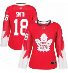 Womens Adidas Toronto Maple Leafs 18 Ben Smith Authentic Red Alternate NHL Jersey Womens Adidas Toronto Maple Leafs 18 Ben Smith Authentic Red Alternate NHL Jersey