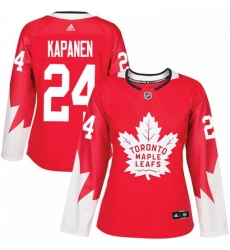 Womens Adidas Toronto Maple Leafs 24 Kasperi Kapanen Authentic Red Alternate NHL Jersey Womens Adidas Toronto Maple Leafs 24 Kasperi Kapanen Authentic Red Alternate NHL Jersey