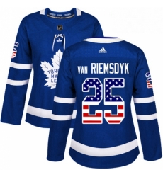 Womens Adidas Toronto Maple Leafs 25 James Van Riemsdyk Authentic Royal Blue USA Flag Fashion NHL Jersey Womens Adidas Toronto Maple Leafs 25 James Van Riemsdyk Authentic Royal Blue USA Flag Fashion NHL Jersey