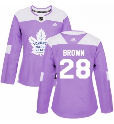Womens Adidas Toronto Maple Leafs 28 Connor Brown Authentic Purple Fights Cancer Practice NHL Jersey Womens Adidas Toronto Maple Leafs 28 Connor Brown Authentic Purple Fights Cancer Practice NHL Jersey