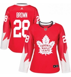 Womens Adidas Toronto Maple Leafs 28 Connor Brown Authentic Red Alternate NHL Jersey Womens Adidas Toronto Maple Leafs 28 Connor Brown Authentic Red Alternate NHL Jersey